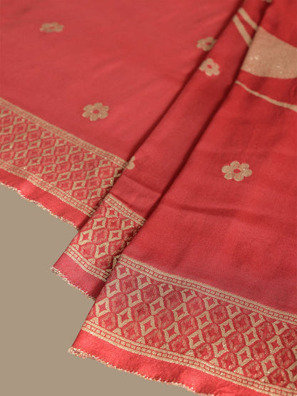 Dhiyona SO Women's Floral Embroidered Notch Neck A-Line Kurta With Trousers And Dupatta