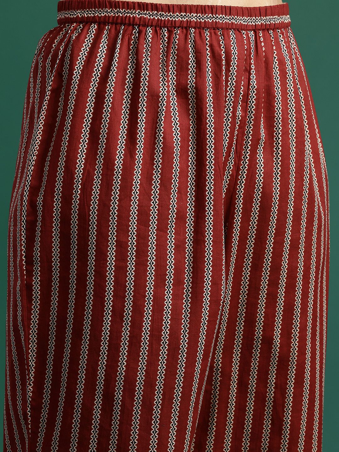 Ethnic Motifs Print Pure Cotton Kurta with Trousers