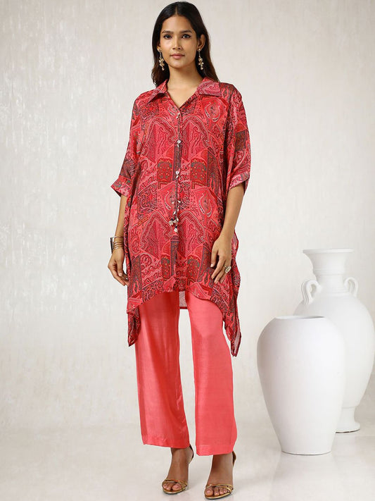 Dhiyona SO Women's Women Ethnic Motifs Printed Regular Kurta with Trousers