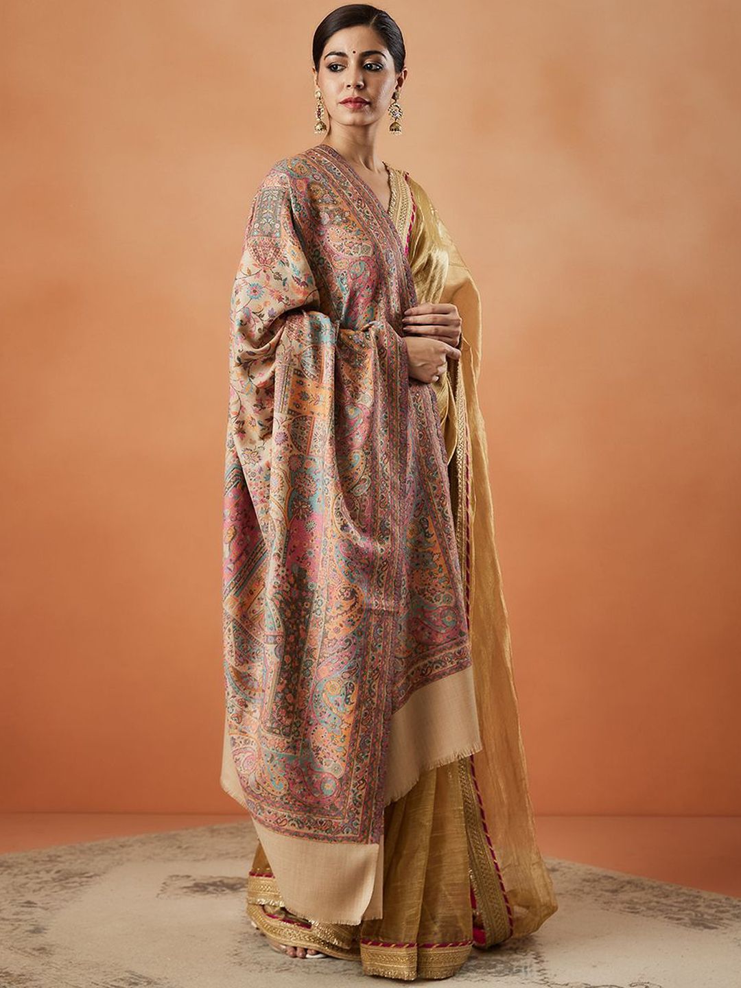 Dhiyona PA Ethnic Motifs Woven Design Shawl