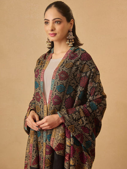 Dhiyona PA Women Floral Woven Design Shawl