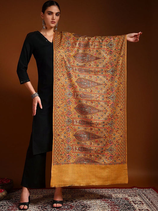 Dhiyona PA Women Ethnic Motifs Embroidered Shawl