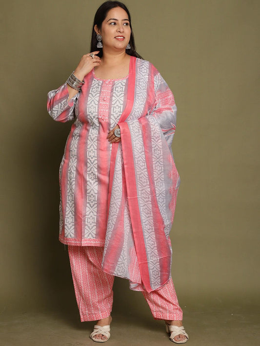 Dhiyona KL Women Floral Printed Regular Kurta with Salwar & With Dupatta