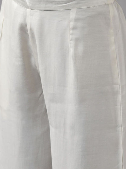 Ethnic Motifs Embroidered Regular Mirror Work Kurta With Palazzo And Dupatta