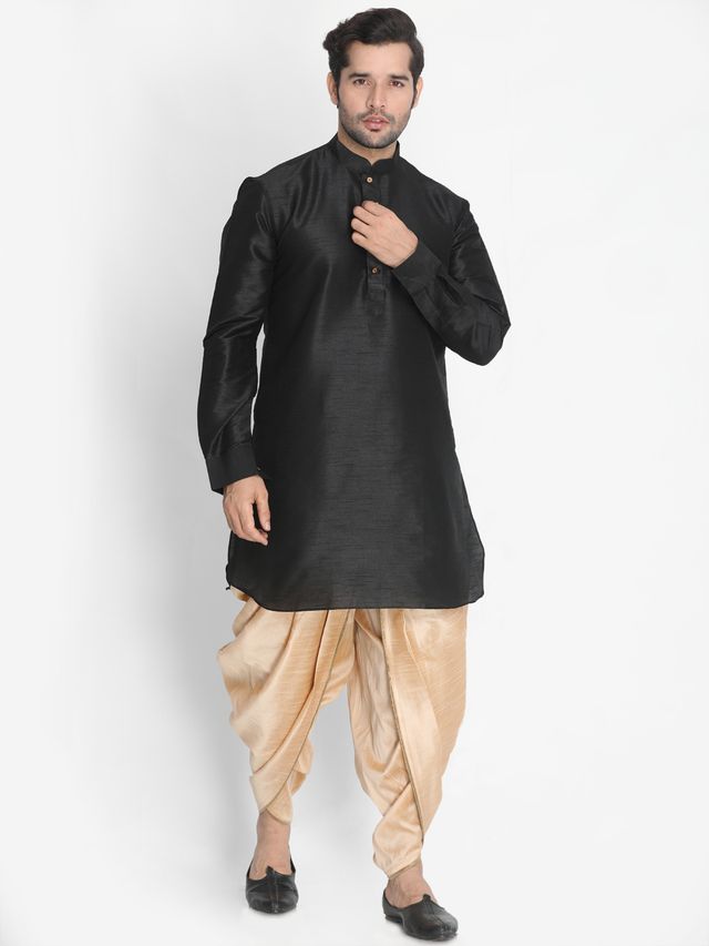 Men's Rose Gold Silk Blend  Dhoti