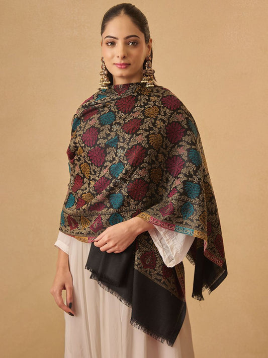 Dhiyona PA Women Floral Woven Design Shawl