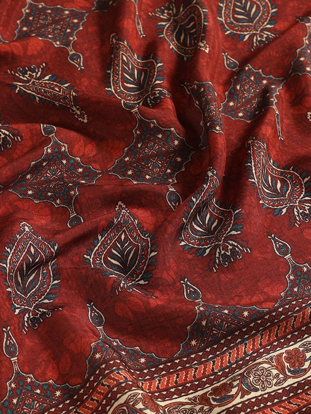 Dhiyona SO Women's Women Ethnic Motifs Solid A-Line Kurta with Trousers & Dupatta