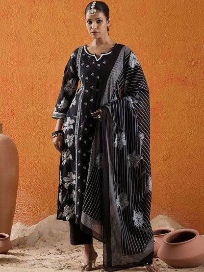 Dhiyona IE Women Ethnic Motifs Printed Panelled Pure Cotton Kurta