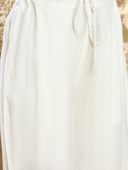 Dhiyona IE Women Floral Embroidered Pure Cotton Kurta with Trousers & Dupatta