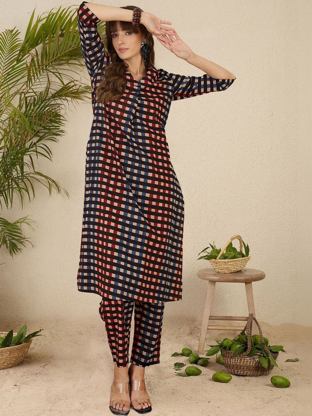 Women Regular Pure Cotton Kurta with Trousers