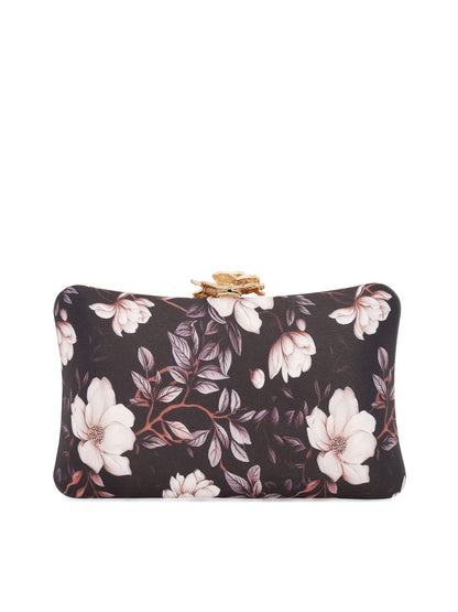 Dhiyona NR Floral Embroidered Box Clutch