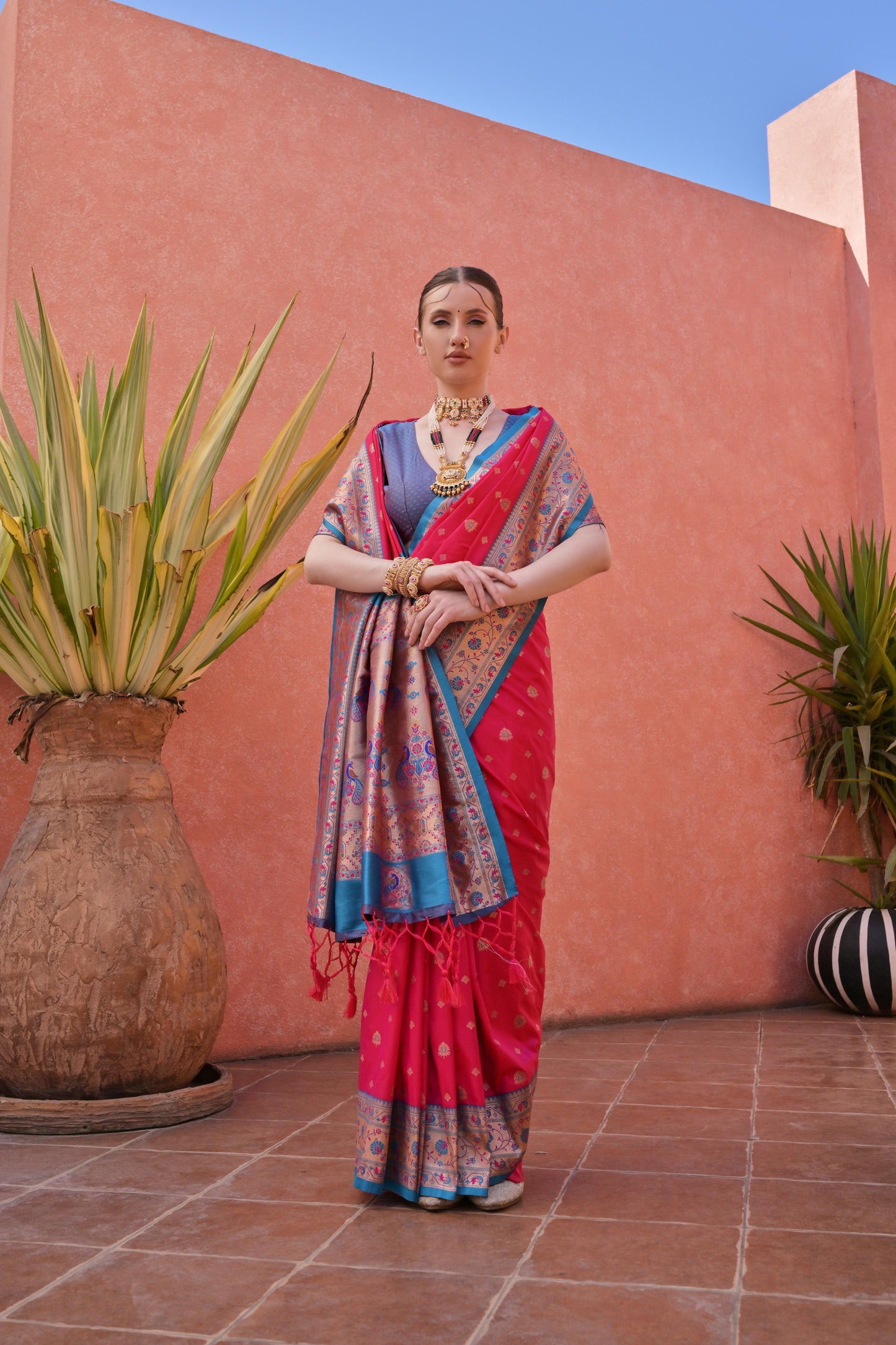 Women Paithani Nisha Rani Saree With Unstiched Blouse