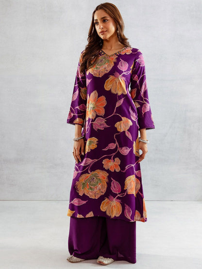 Dhiyona SN Women's Floral Printed Kurta with Palazzo