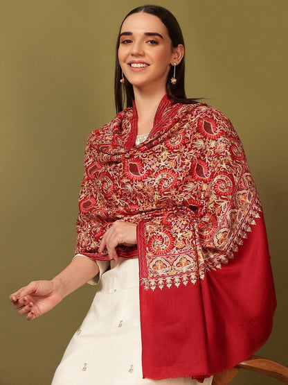 Dhiyona PA Paisley Embroidered Nalki Shawl