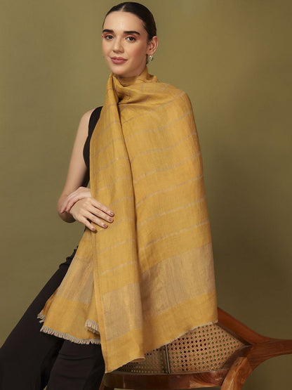Dhiyona PA Reversible Gulzarim Fine Wool Checked Woven Design Shawl