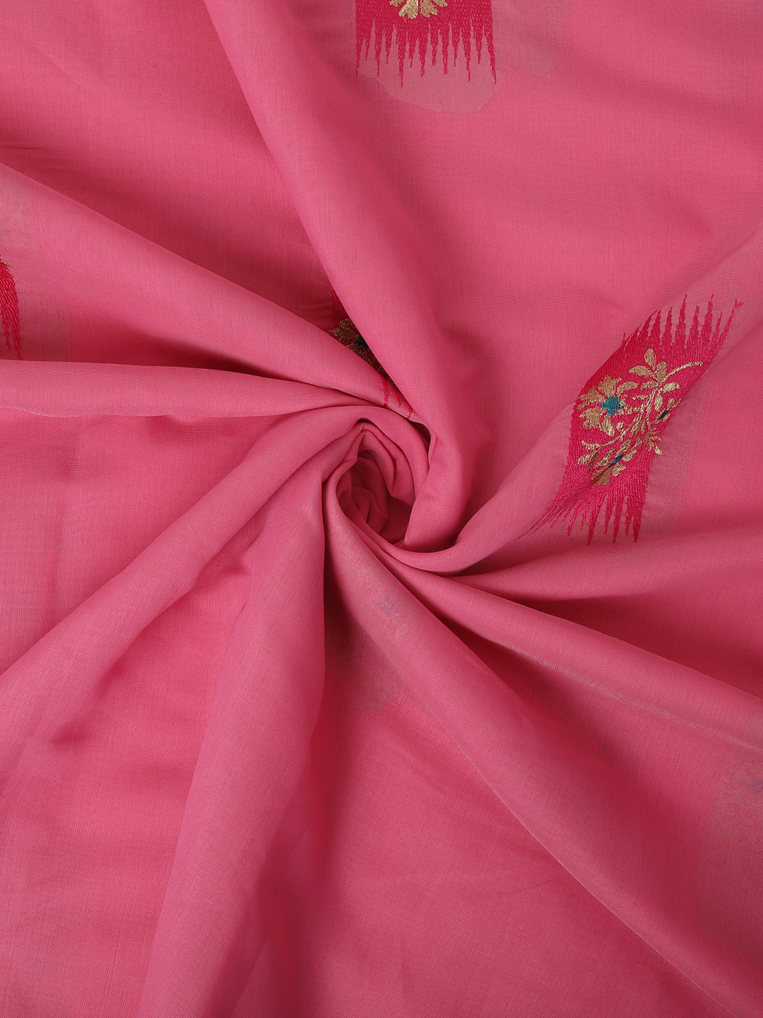Dhiyona GR Women's Priya Rose Pink Cotton Linen Saree
