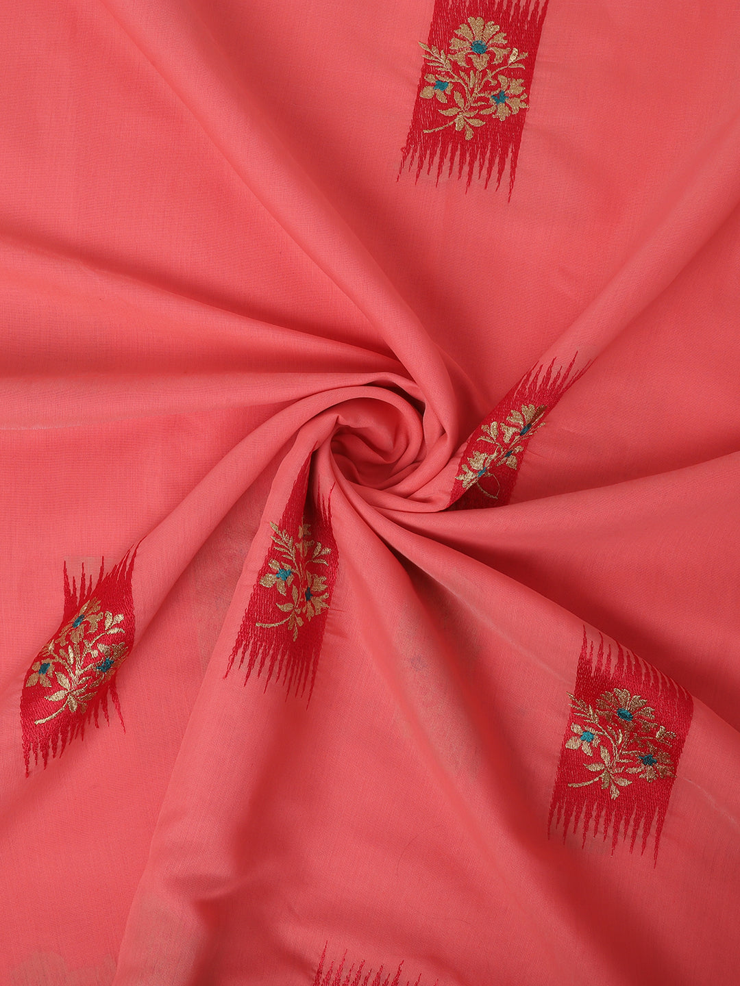 Dhiyona GR Women's Priya Red Cotton Linen Saree