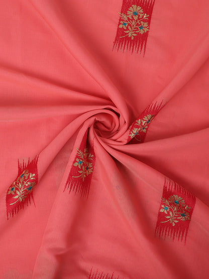 Dhiyona GR Women's Priya Red Cotton Linen Saree