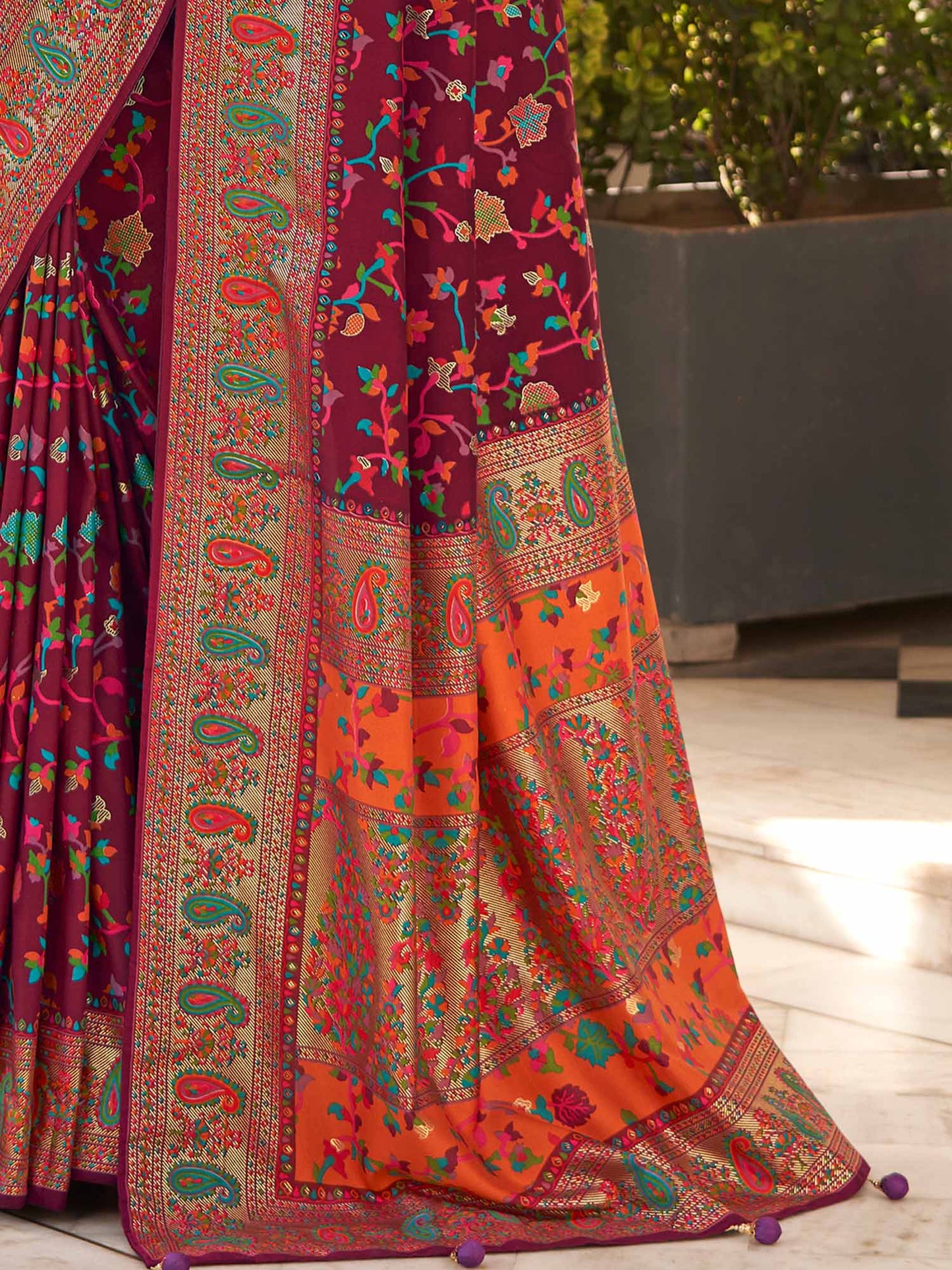 Women's Dola Silk Blue Printed Designer Saree With Blouse Piece