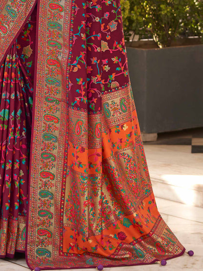 Women's Dola Silk Blue Printed Designer Saree With Blouse Piece