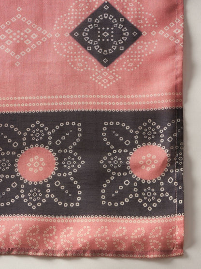 Women Leheriya Printed Regular Sequinned Kurta with Trousers & With Dupatta