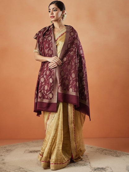 Dhiyona PA Chashm-E-Bahar Kaani Ethnic Motifs Woven Design Shawl