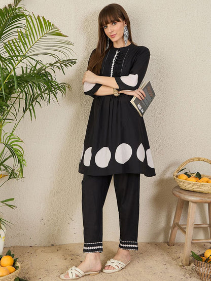 Dhiyona IE Printed Tunic With Trousers Co-Ords