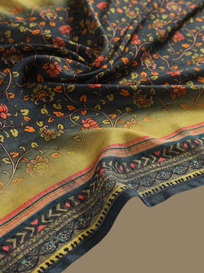 Dhiyona SO Women's Mandarin Collar Straight Kurta With Trousers & Dupatta