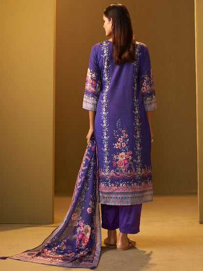 Women Floral Printed Regular Kurta with Trousers & Dupatta