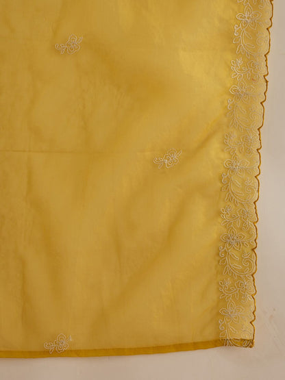 Women Floral Embroidered Regular Thread Work Kurta with Trousers & With Dupatta