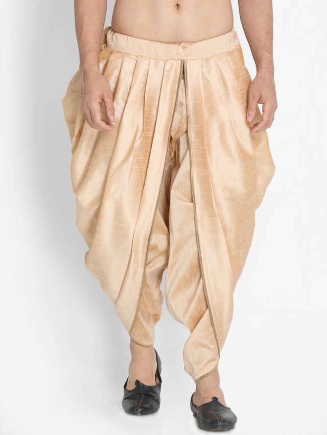 Men's Rose Gold Silk Blend  Dhoti
