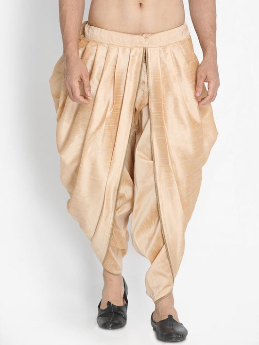 Men's Rose Gold Silk Blend  Dhoti