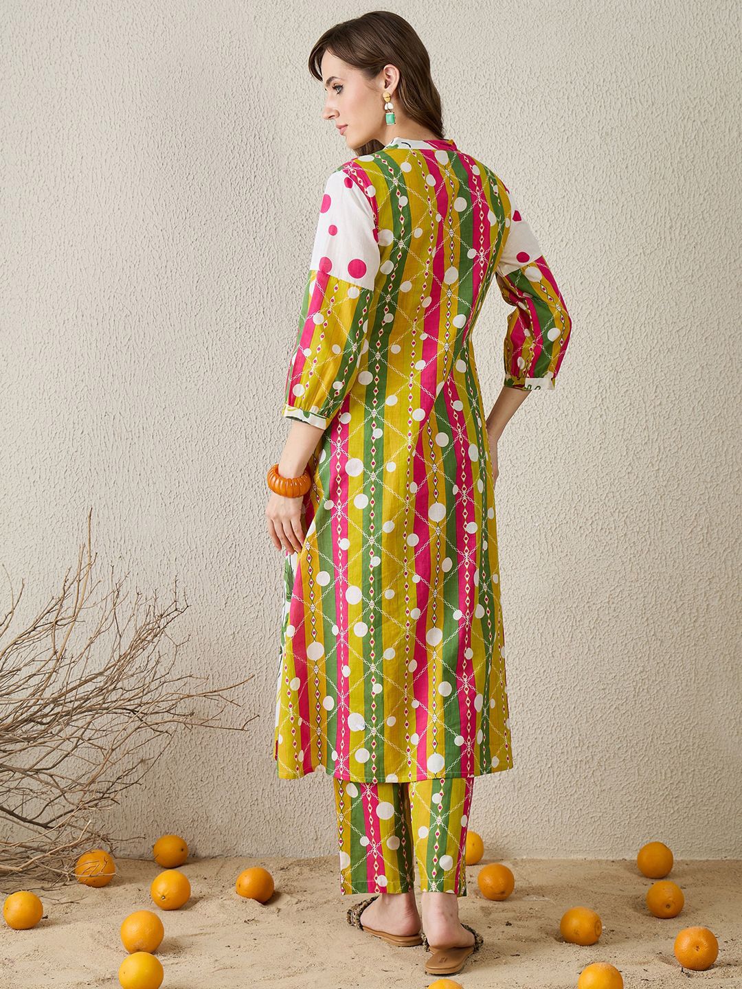 Dhiyona IE Printed Pure Cotton Tunic With Trouser