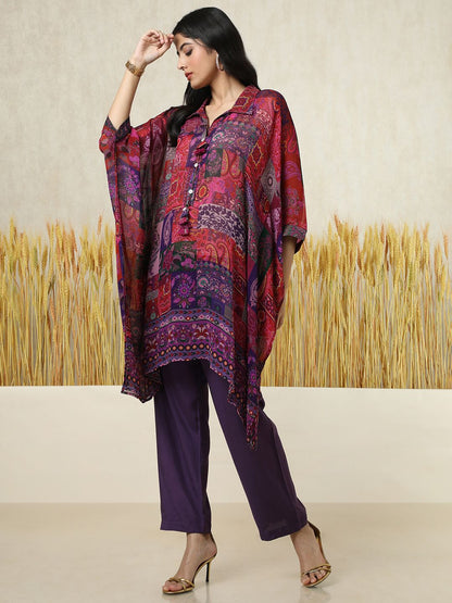 Dhiyona SO Women's Women Paisley Printed Regular Kurta with Trousers
