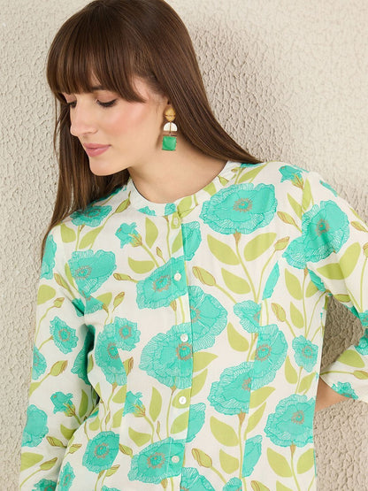 Women Floral Printed Regular Kurta with Palazzos