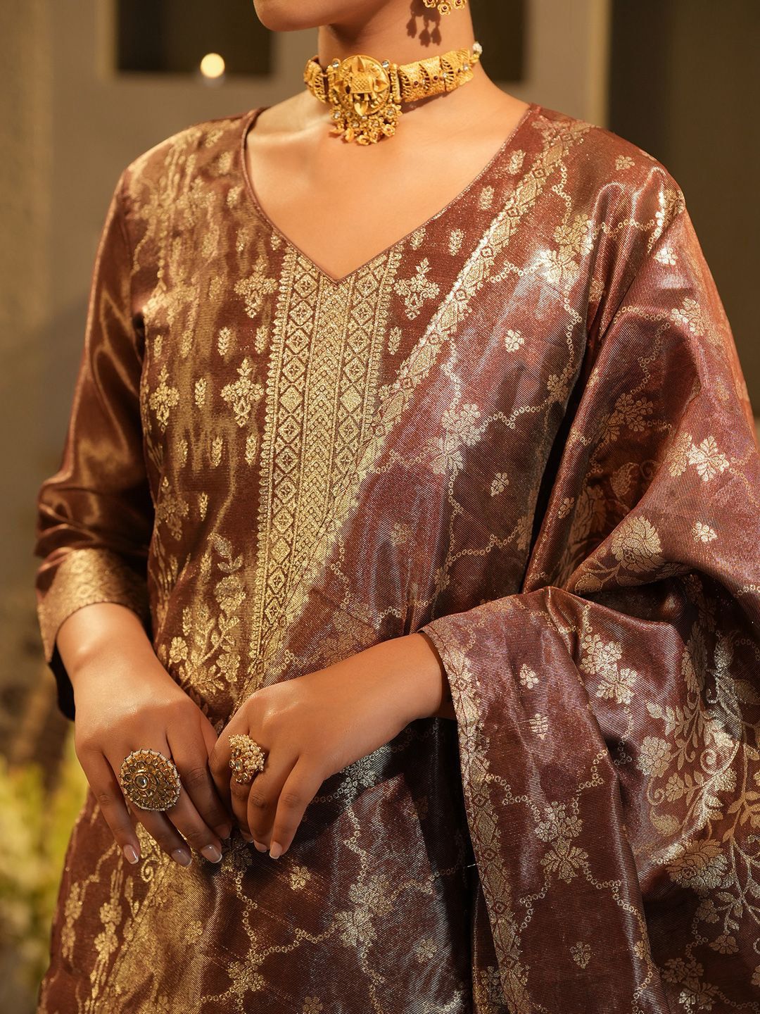Women Ethnic Motifs Printed Kurta with Trousers & Dupatta