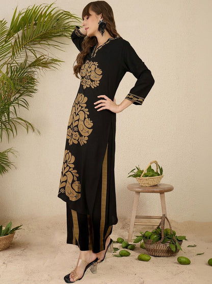 Women Ethnic Motifs Printed Regular Kurta with Palazzos