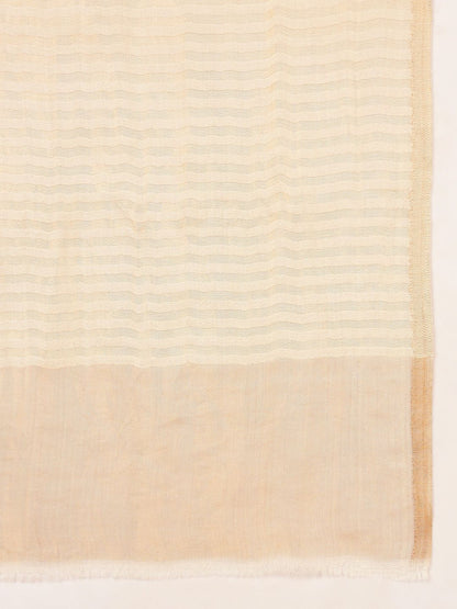 Dhiyona PA Striped Woven Design Woolen Reversible Shawl