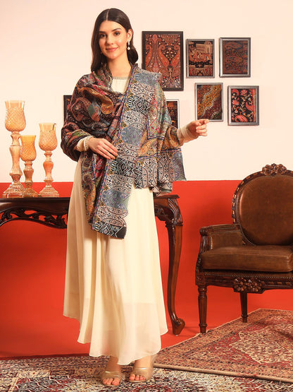 Dhiyona PA Paisley Embroidered Woolen Shawl