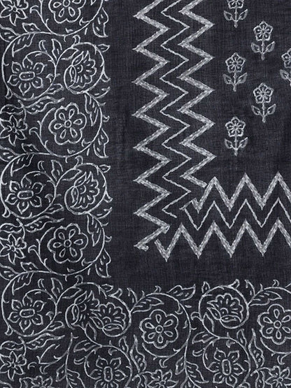 Women Floral Printed Pure Cotton Kurta Trousers & With Dupatta