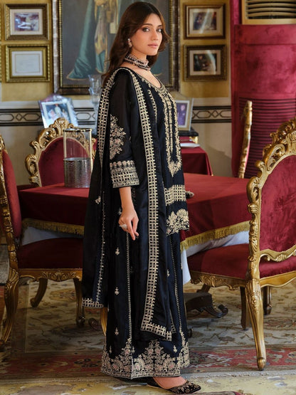 Women Ethnic Motifs Embroidered Thread Work Kurta with Palazzos & Dupatta