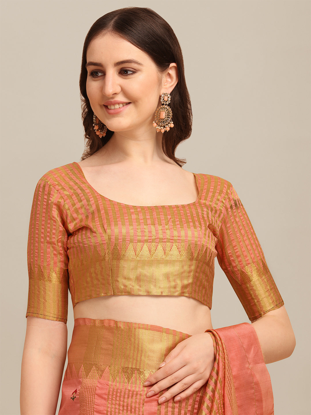 Dhiyona RV Women's Assam Silk Colorful Thread Embroidered Saree ( KVD1224 )