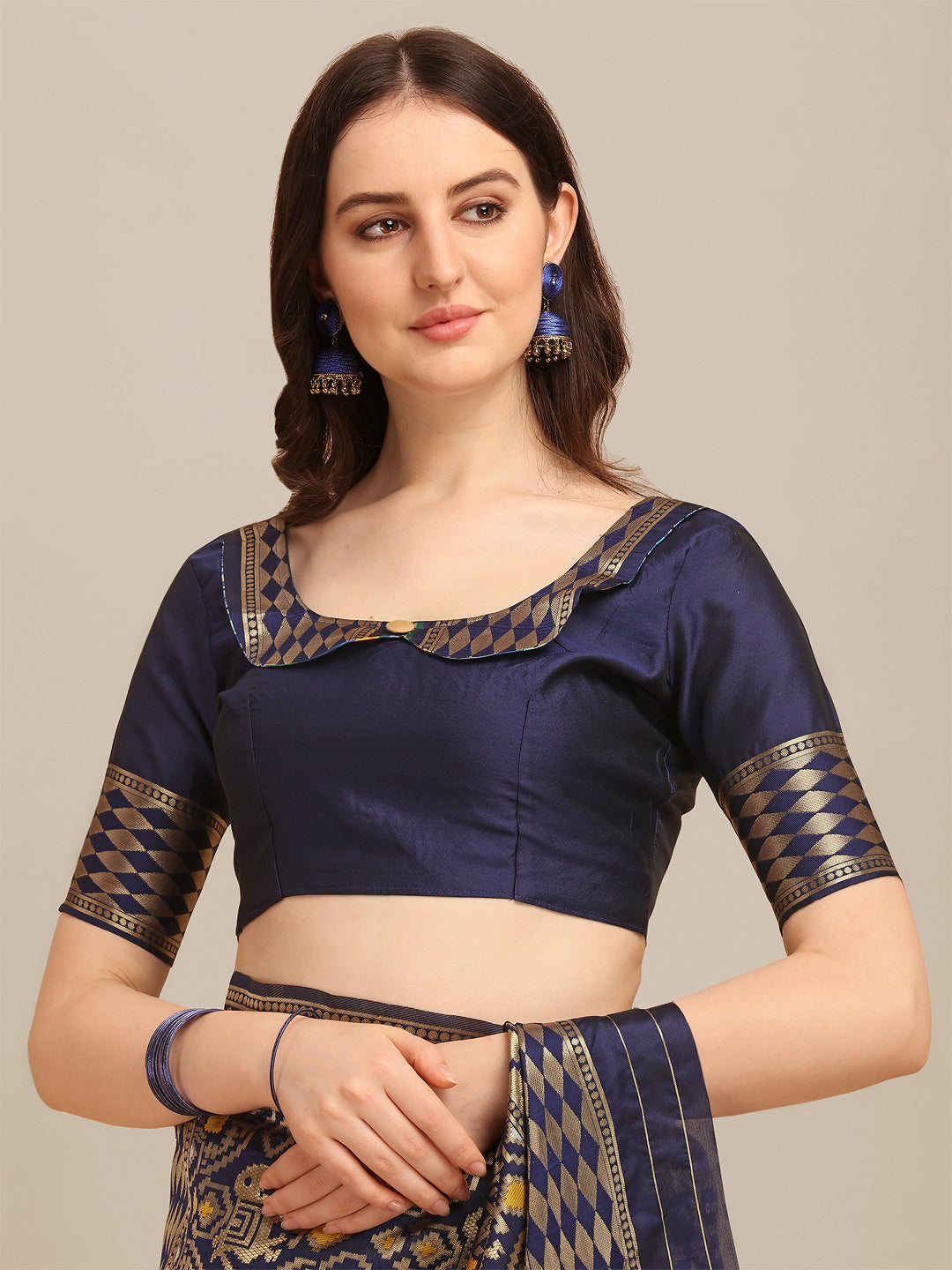 Dhiyona RV Women's Banarasi Cotton Silk With Zari weaving Bandhani  Saree  ( KVD1260 )
