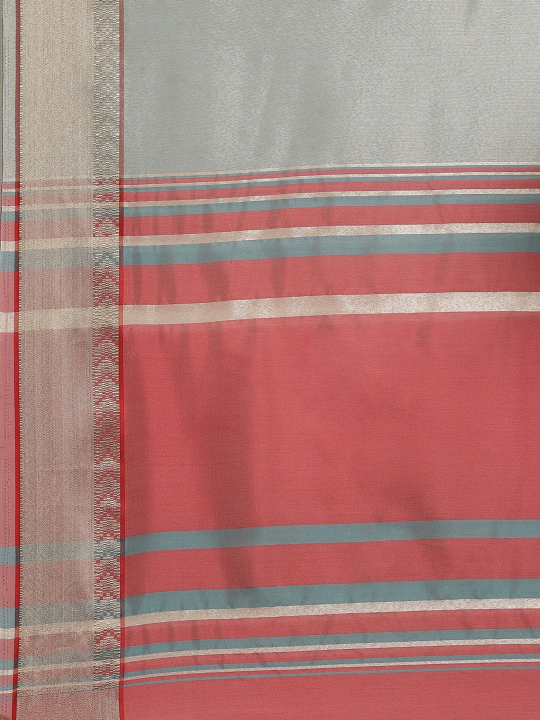 Dhiyona RV Women's Elegant Cotton Silk Linen Saree with Designer Golden Border ( KVD1747 )