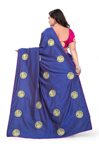 Dhiyona RV Women's Elegant Sana Silk Zari Embroidered Saree with Banglori Silk Blouse ( KVD377 )