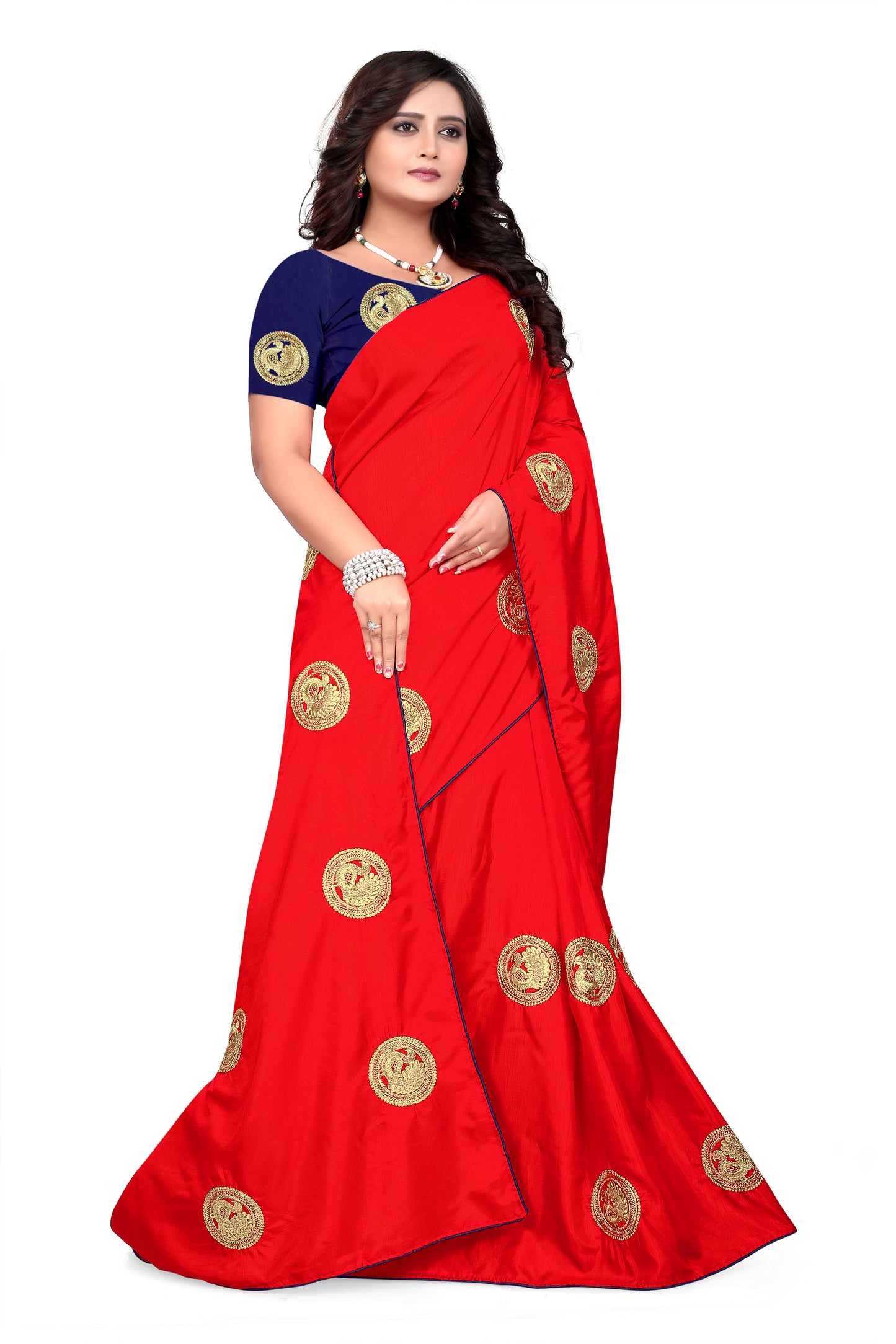 Dhiyona RV Women's Elegant Sana Silk Zari Embroidered Saree with Banglori Silk Blouse ( KVD381 )