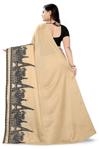 Dhiyona RV Women's Rangoli Georgette With Embroidery Work Party Wear Saree (KVD5616)