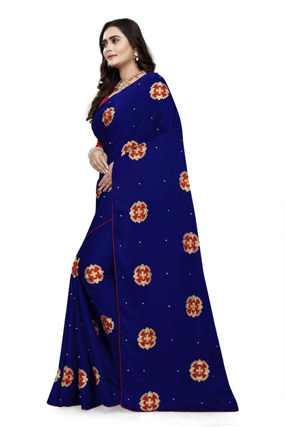 Dhiyona RV Women's Rangoli With Embroidery and Pearl handwork Saree ( KVD754 )