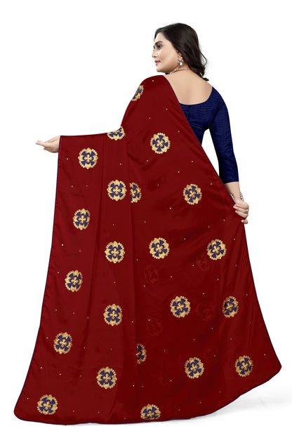 Dhiyona RV Women's Rangoli With Embroidery and Pearl handwork Saree ( KVD755 )