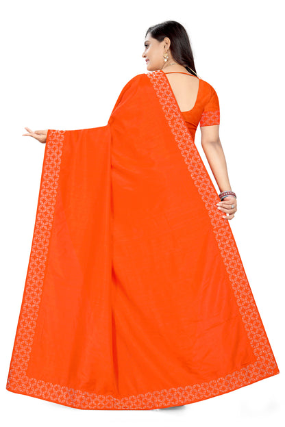 Dhiyona RV Women's Vichitra With  Stone work Saree ( KVD854 )
